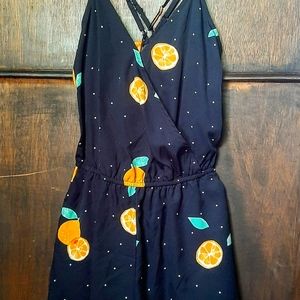 Arizona Jean's Co Navy and Citrus Romper